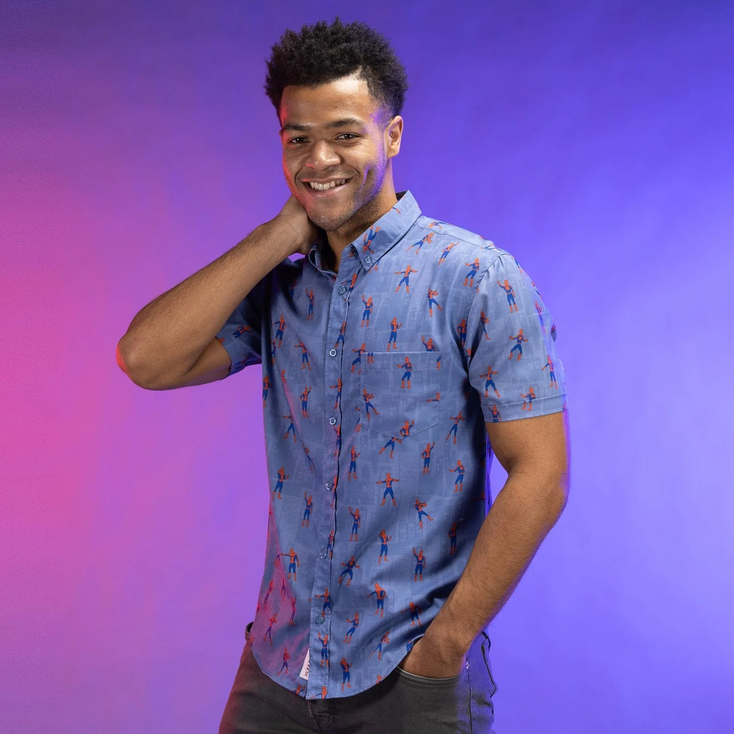 Spider-Man "The Meme" â KUNUFLEX Short Sleeve Shirt - Image 4