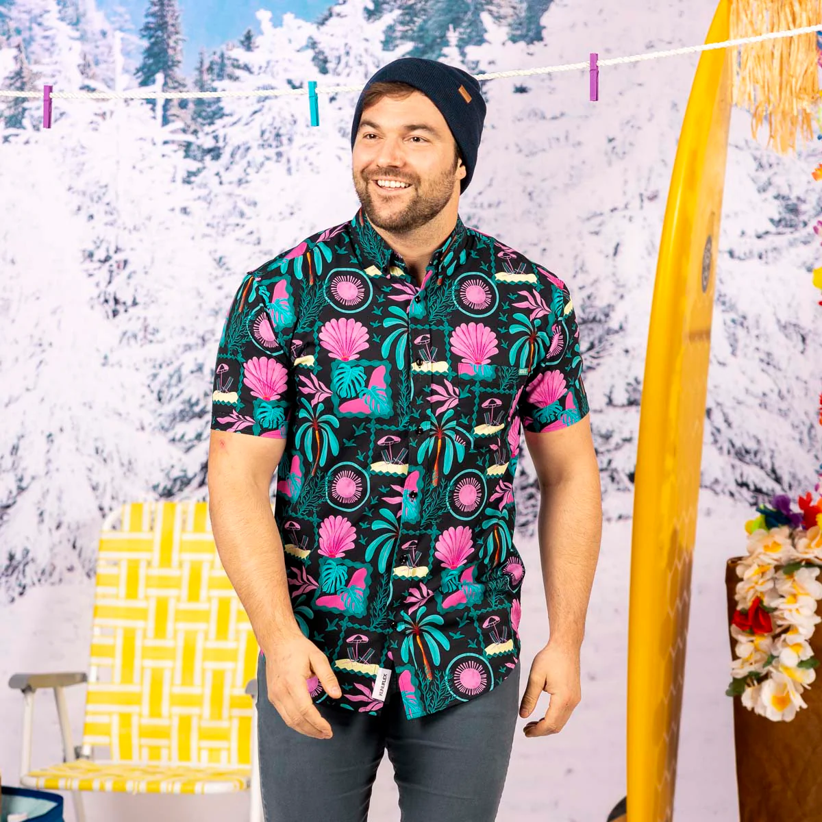 Miami Vibes – KUNUFLEX Short Sleeve Shirt - Image 3