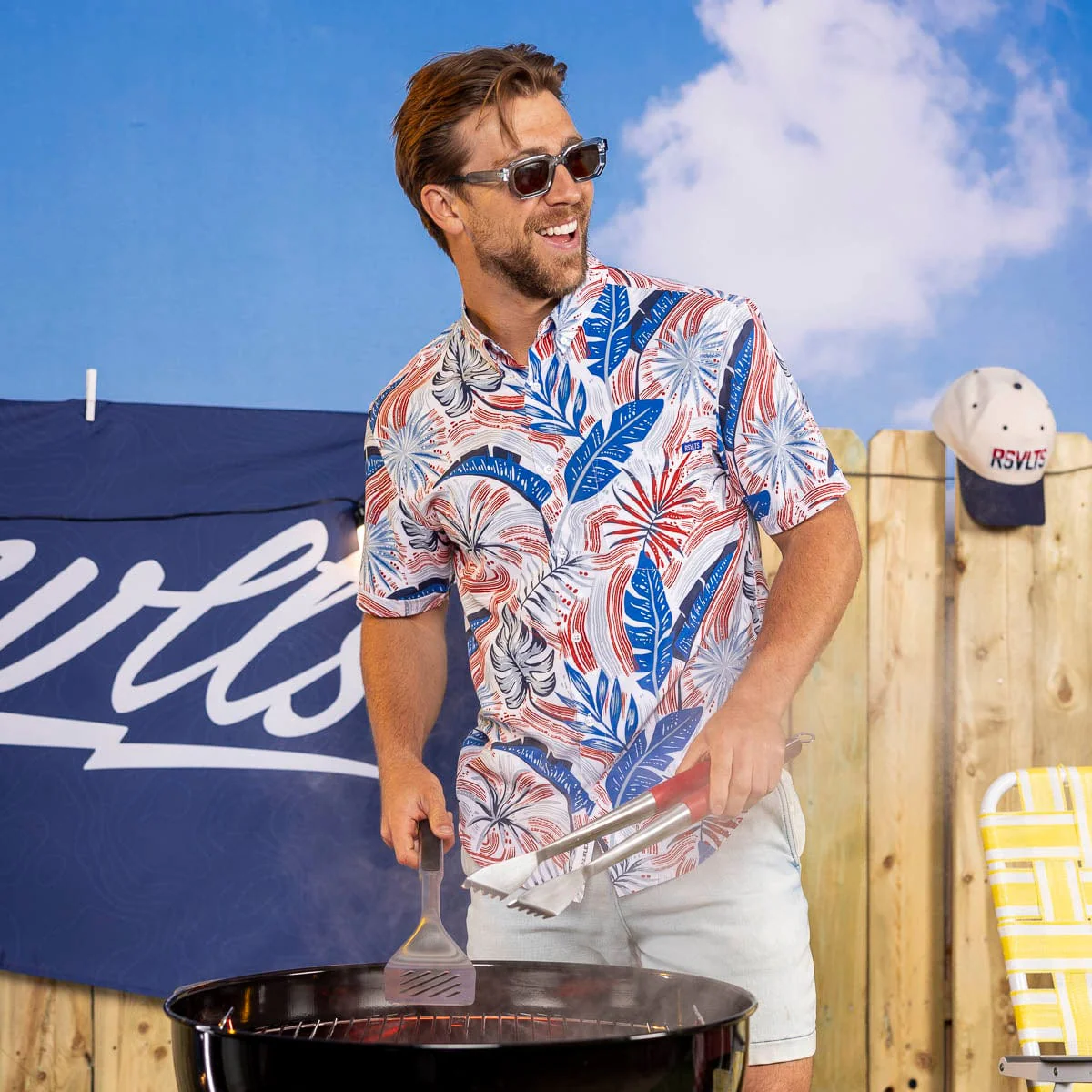 Palms Bursting in Air – KUNUFLEX Short Sleeve Shirt - Image 2