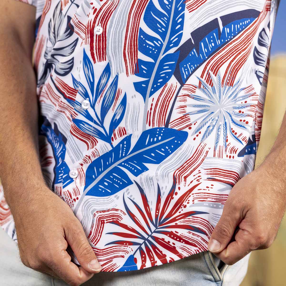 Palms Bursting in Air – KUNUFLEX Short Sleeve Shirt - Image 6