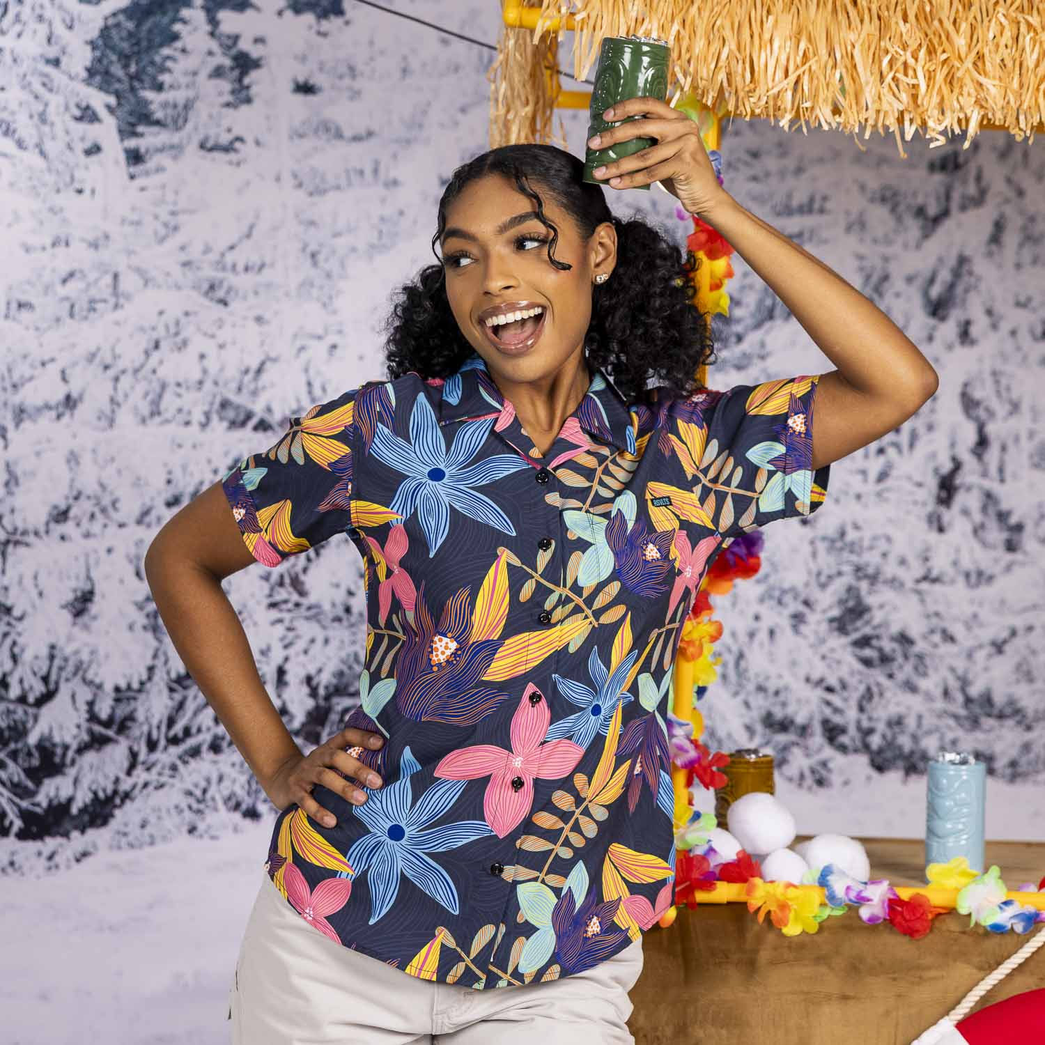 Petal Strokes – Women's KUNUFLEX Short Sleeve Shirt