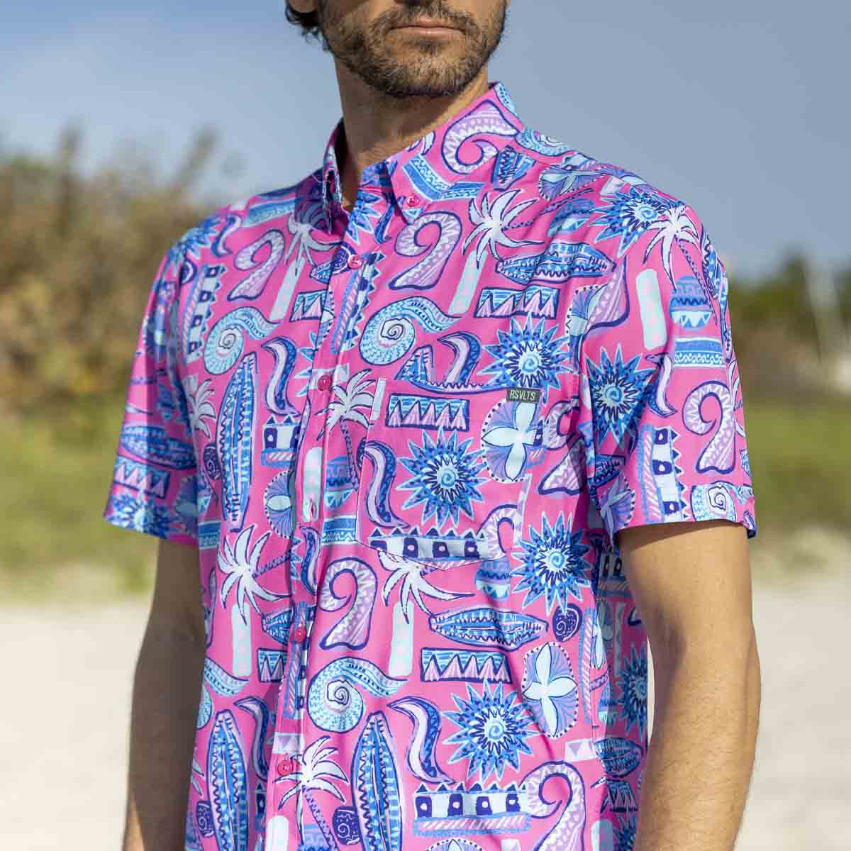 Pink Sand Beach – KUNUFLEX Short Sleeve Shirt