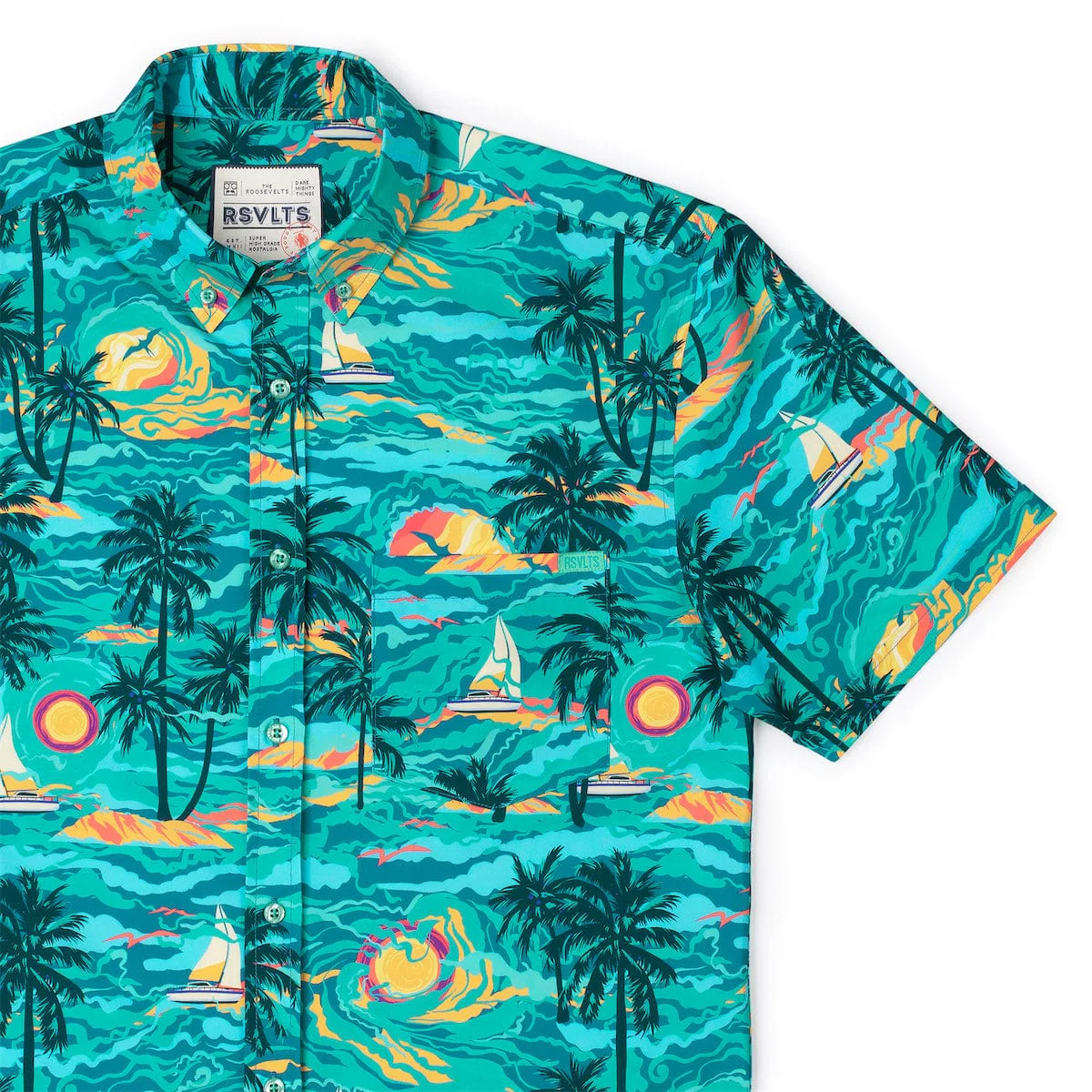 PTO (Palm Tree Oasis) – KUNUFLEX Short Sleeve Shirt
