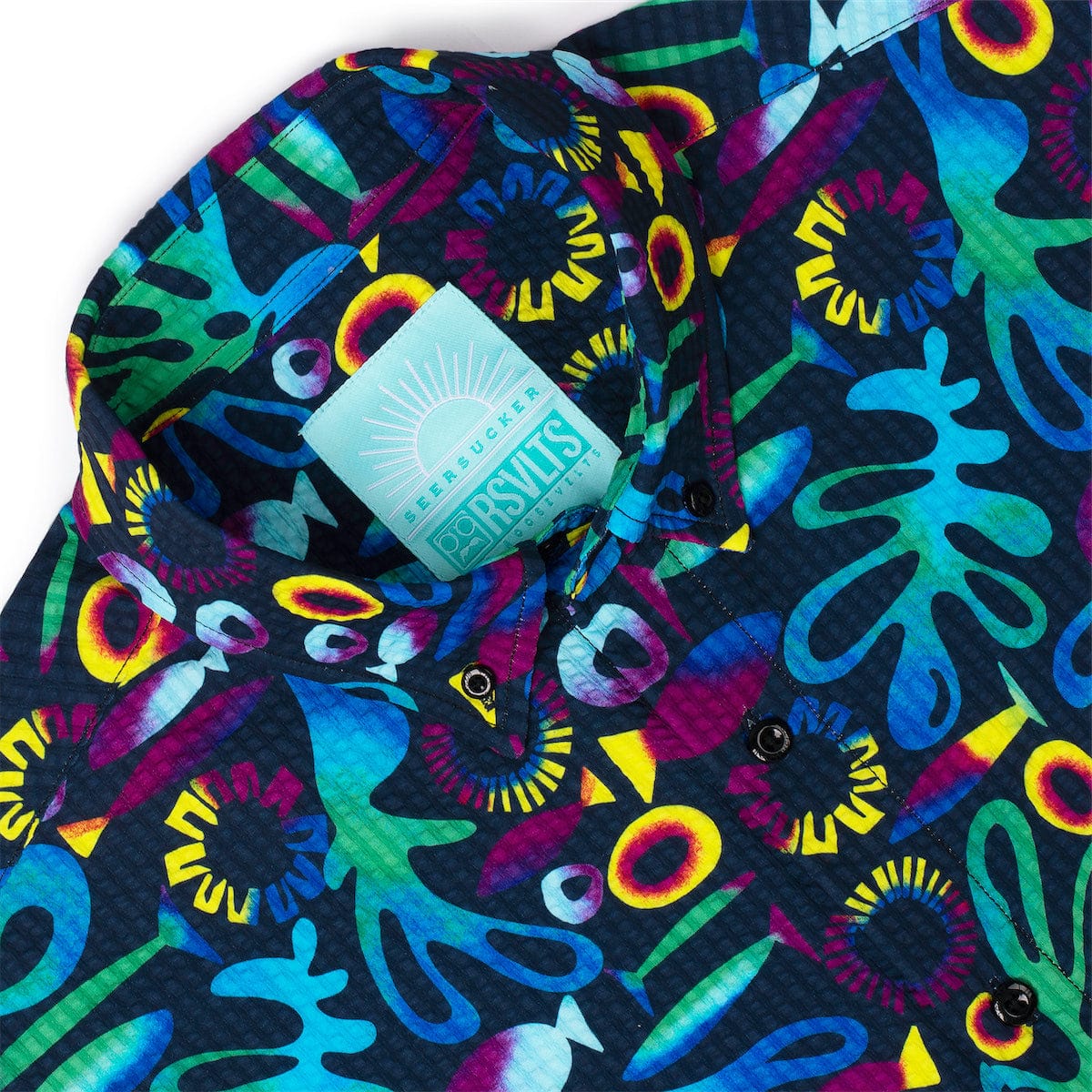 Rad Reef – Stretch Seersucker Short Sleeve Shirt - Image 6