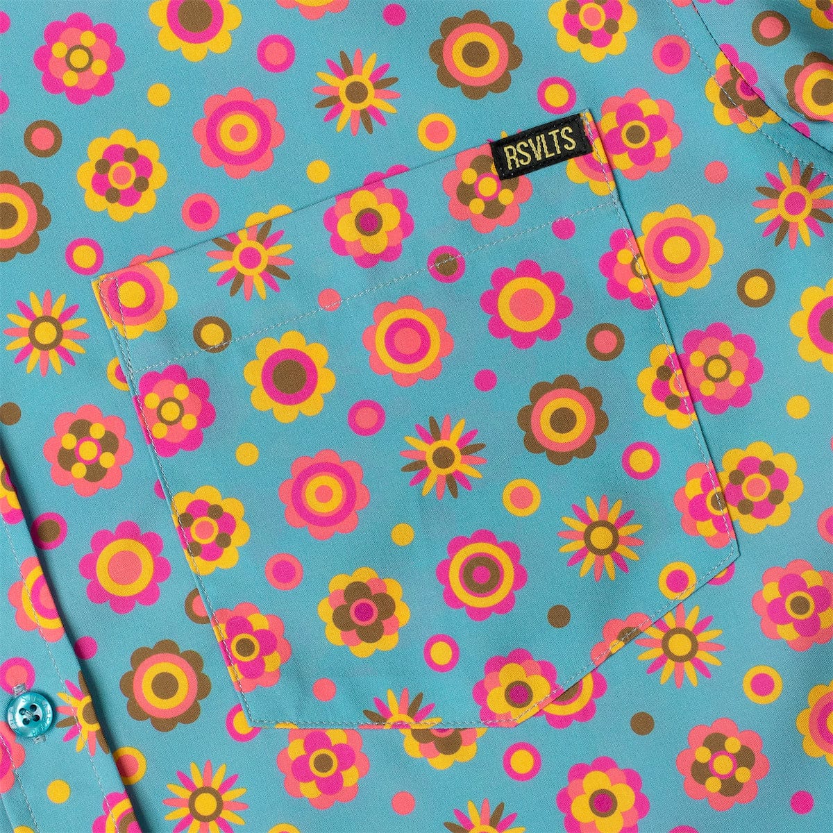 ‘70s Retro "Flower Ballad" – KUNUFLEX Short Sleeve Shirt - Image 4