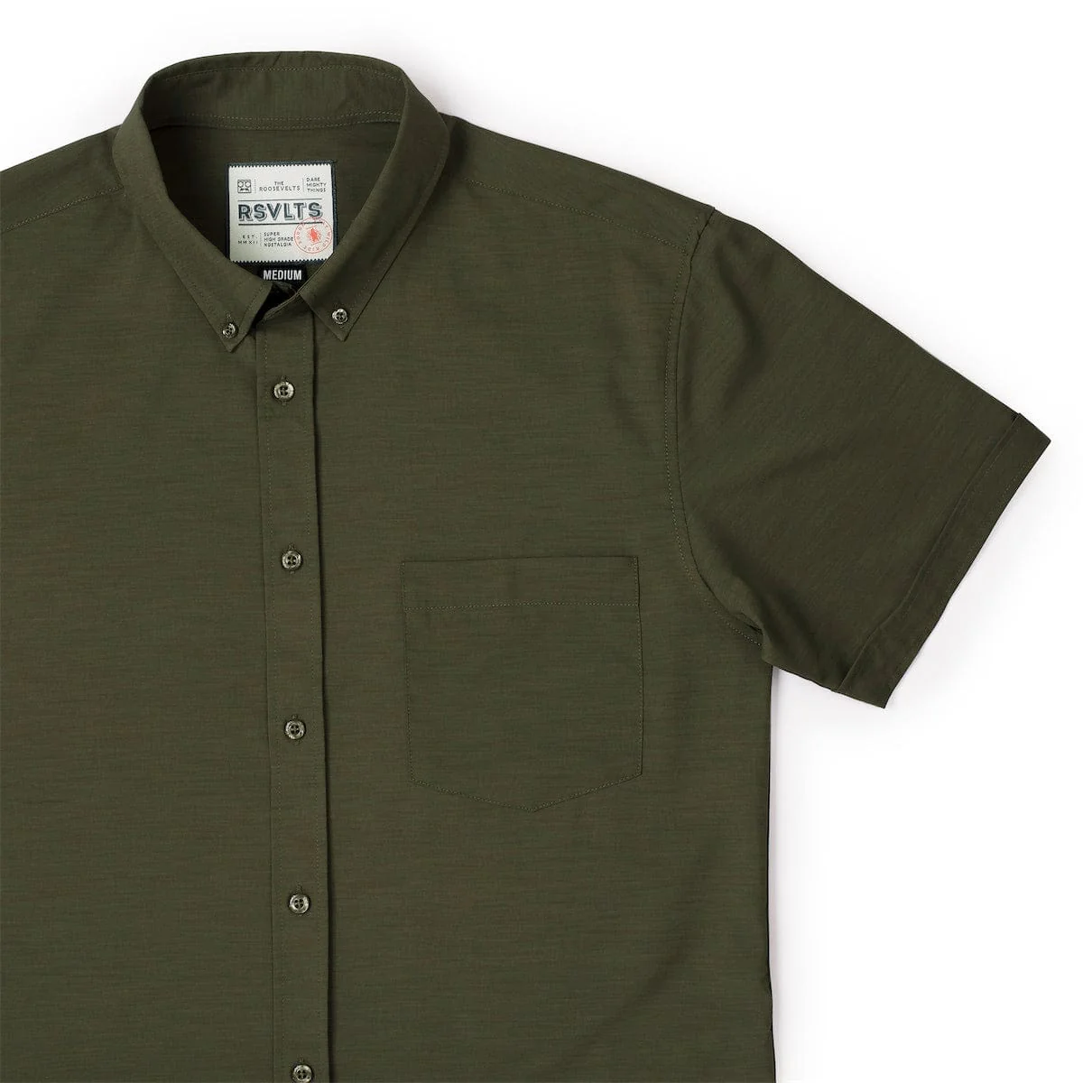 Dusty Olive – KUNUFLEX Short Sleeve Shirt - Image 2