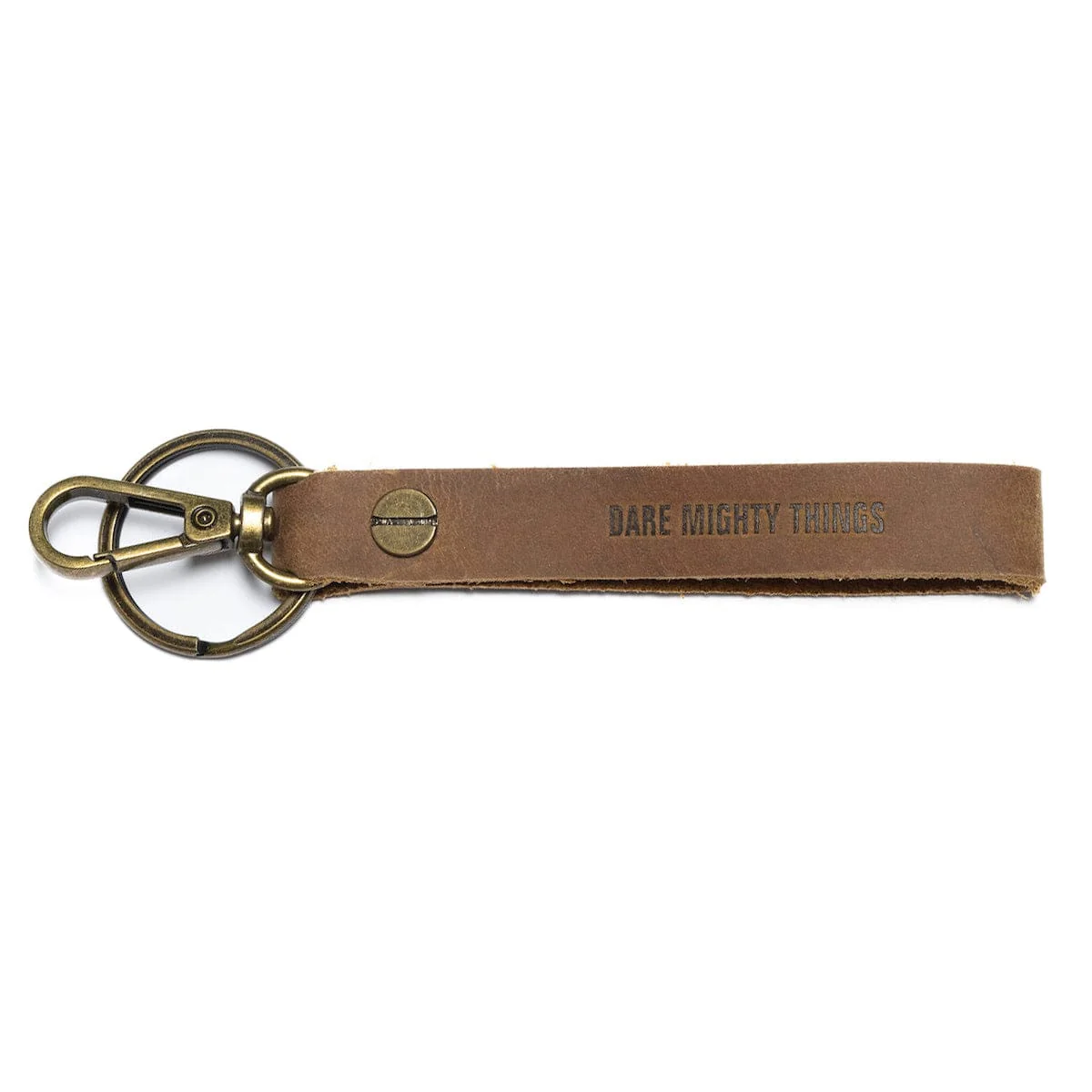 Dare Mighty – Leather Keychain - Image 2