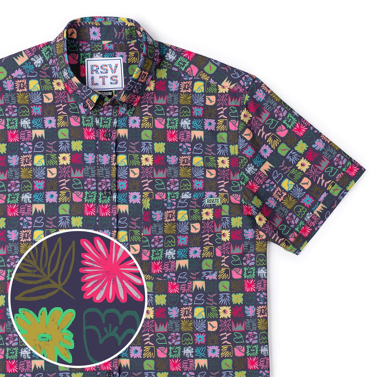 Scribble Squares – KUNUFLEX Short Sleeve Shirt