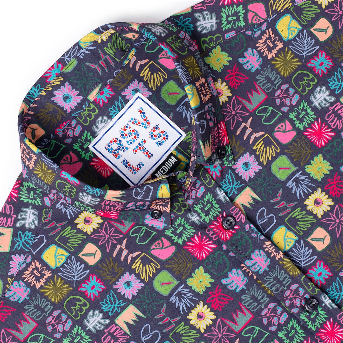Scribble Squares – KUNUFLEX Short Sleeve Shirt - Image 4