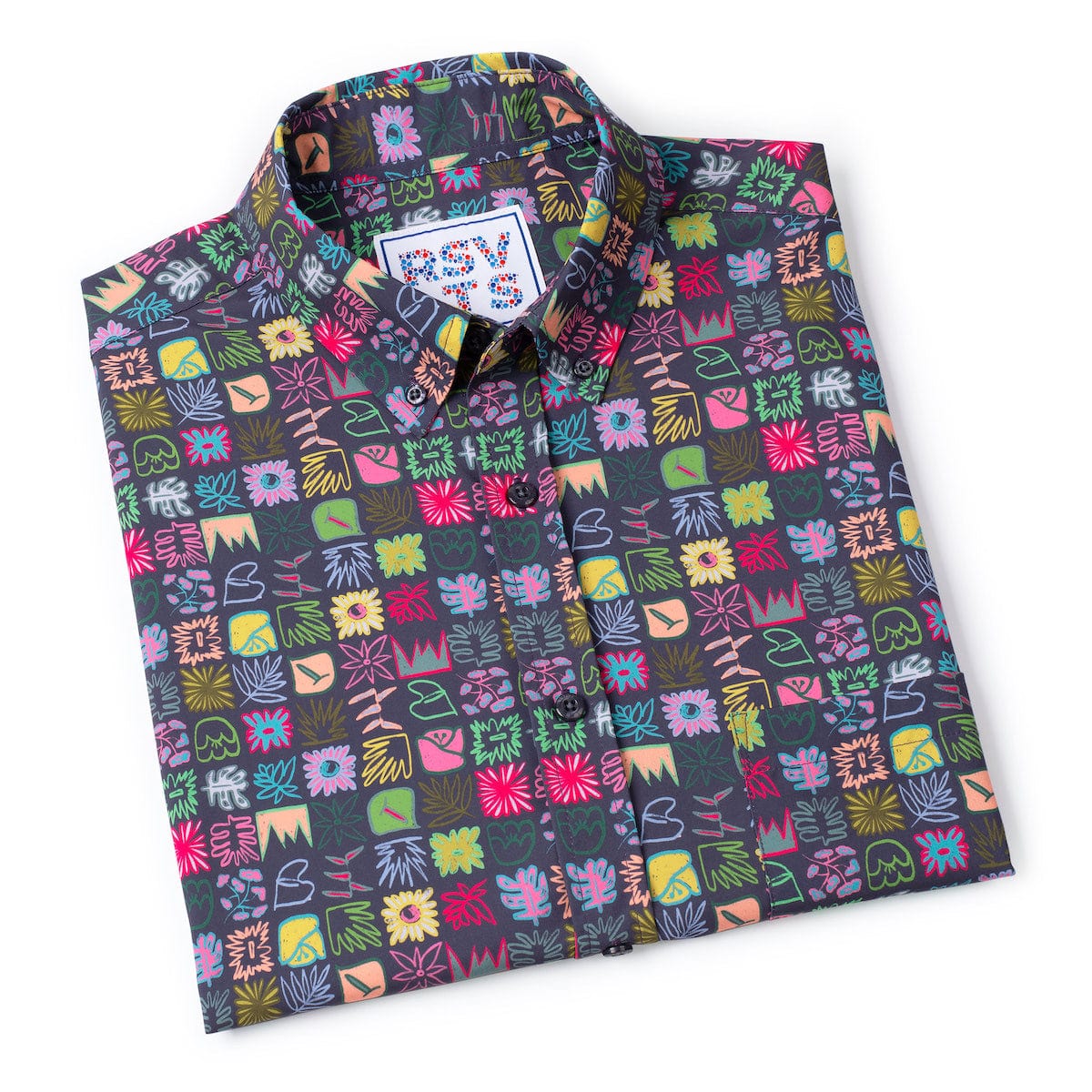 Scribble Squares – KUNUFLEX Short Sleeve Shirt - Image 6