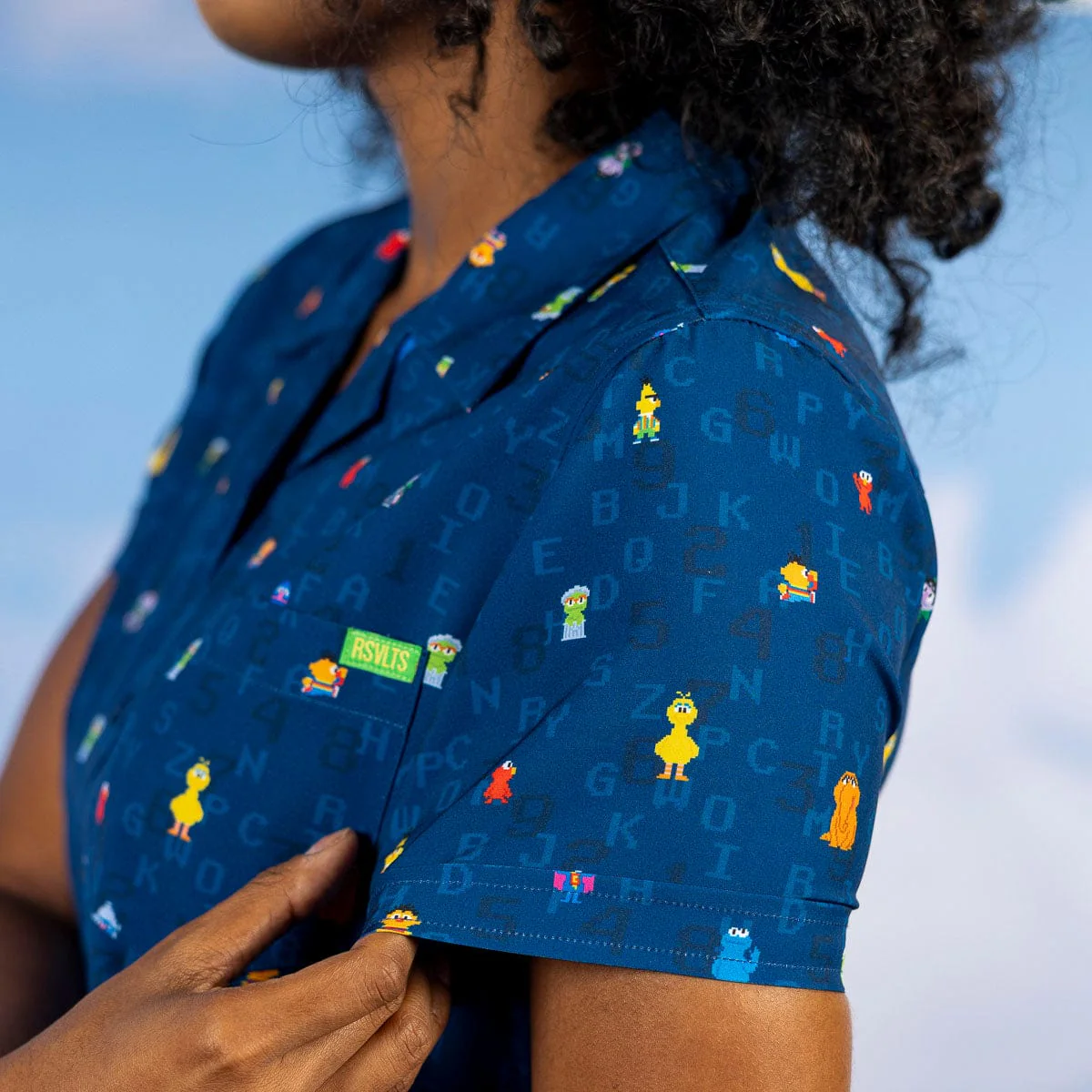 Sesame Street "8-Bit Buddies" – Women's KUNUFLEX Short Sleeve Shirt - Image 3