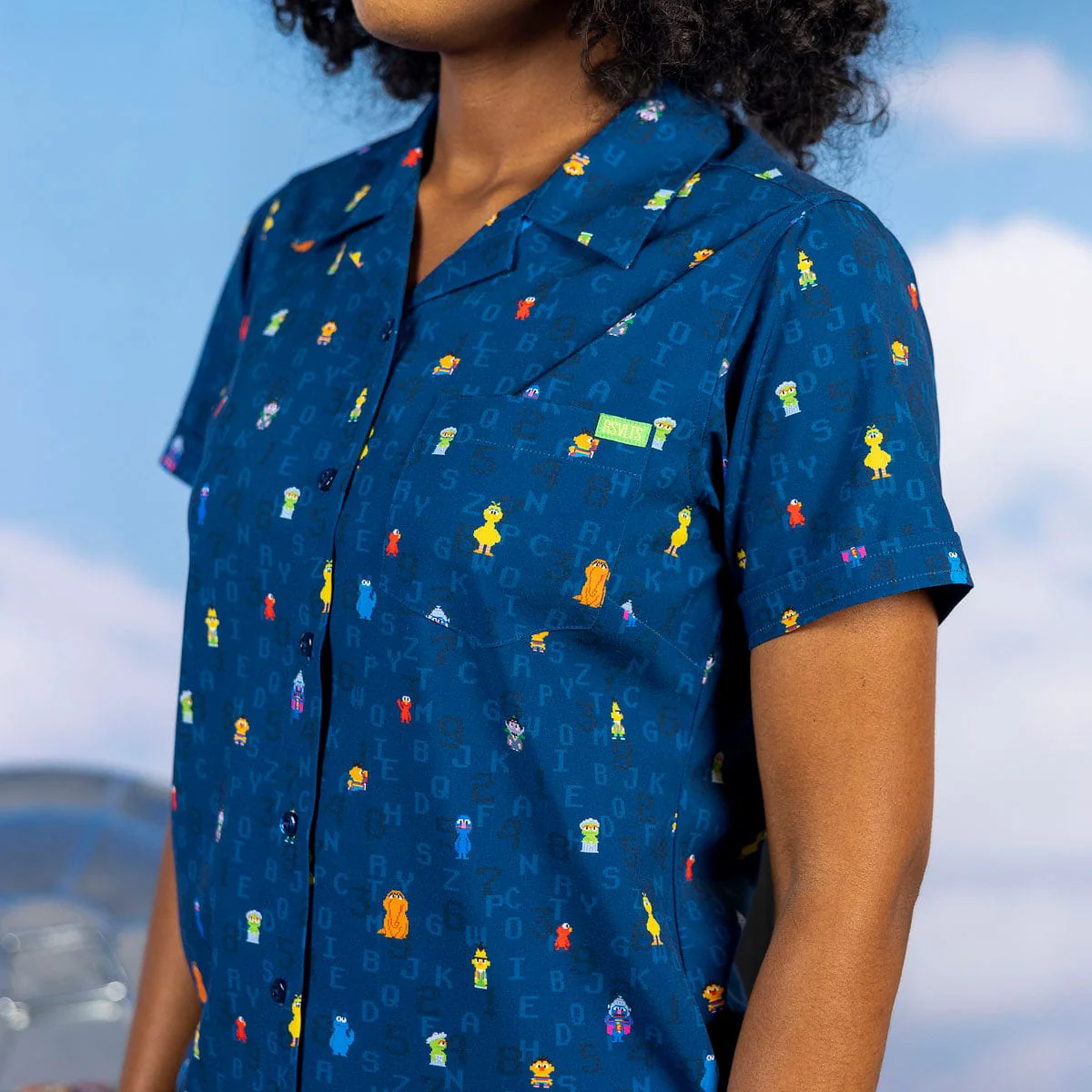 Sesame Street "8-Bit Buddies" – Women's KUNUFLEX Short Sleeve Shirt - Image 5