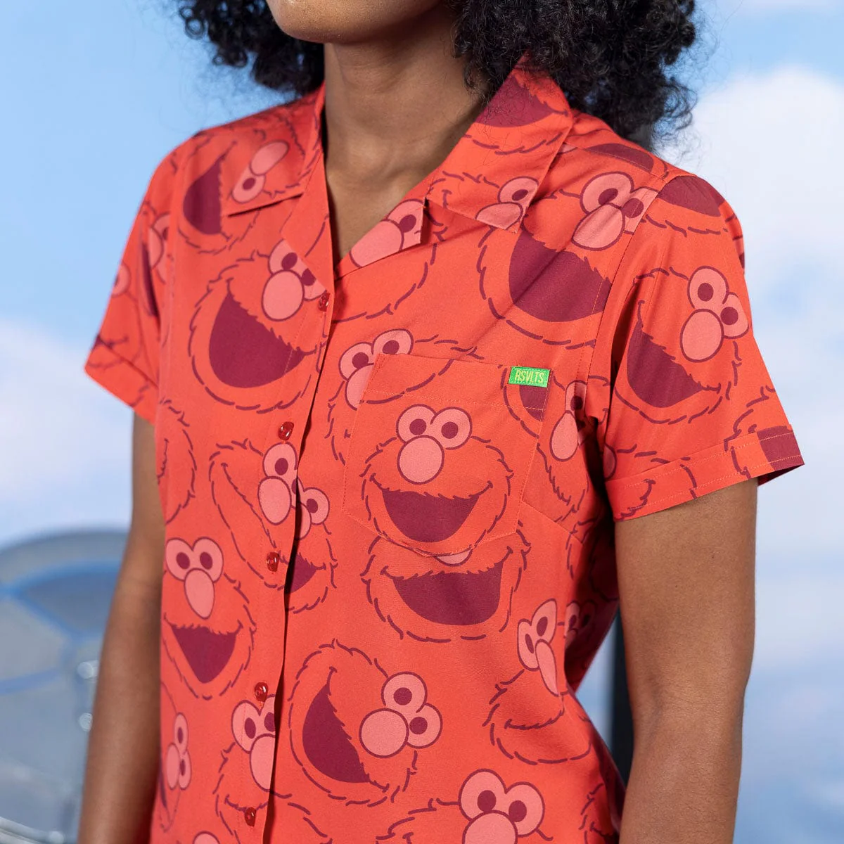 Sesame Street "Elmo Everywhere" – Women's  KUNUFLEX Short Sleeve Shirt - Image 3