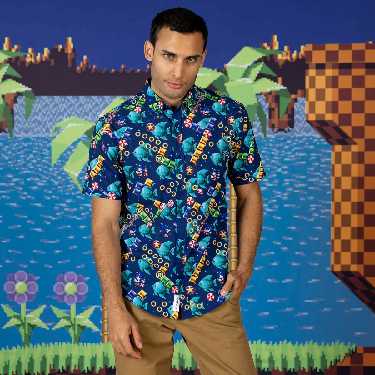 Sonic the Hedgehog "Spinning Maze Mayhem" – KUNUFLEX Short Sleeve Shirt - Image 2