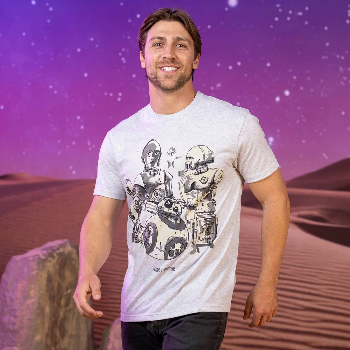 Star Wars™ "Droid Drawings" – Crewneck Tee - Image 3