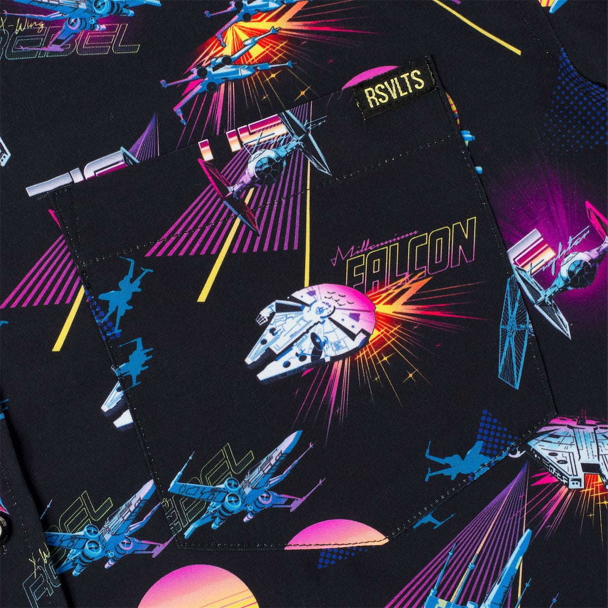 Star Wars™ "Synthwave Dogfight" – KUNUFLEX Short Sleeve Shirt - Image 3