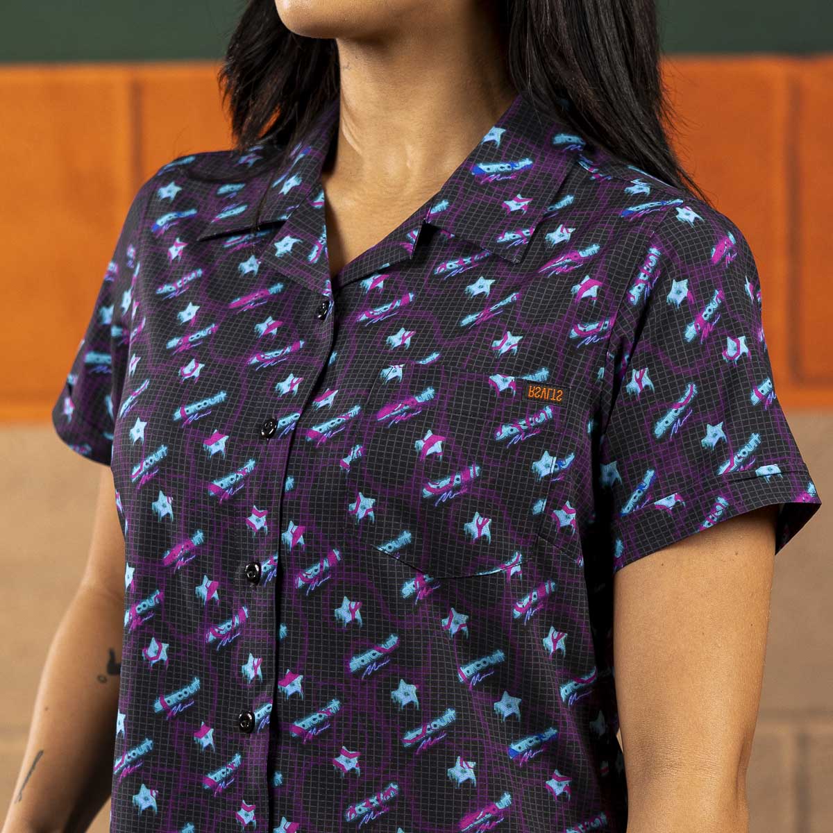 Stranger Things "Battle of Starcourt" – Women's KUNUFLEX Short Sleeve Shirt - Image 4