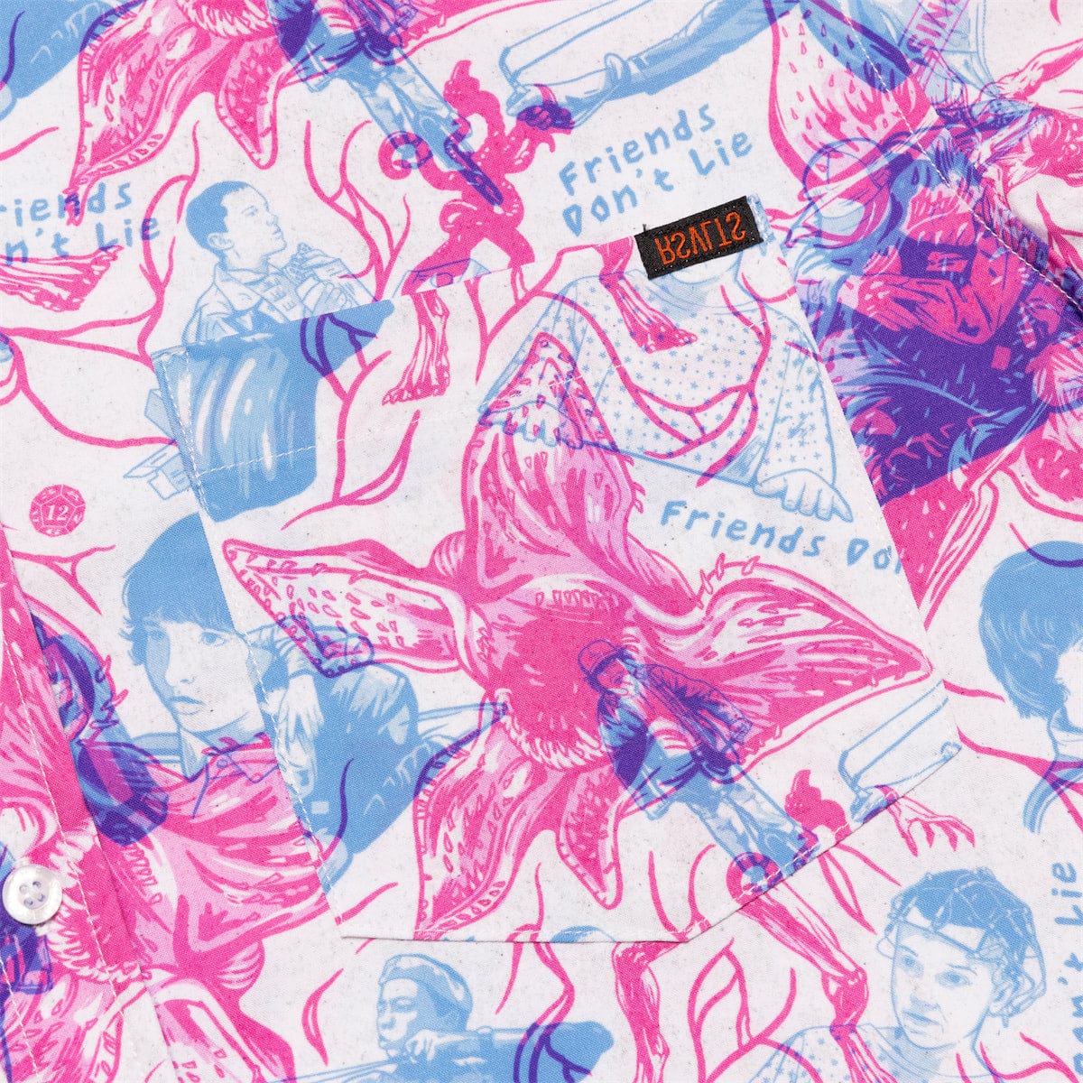 Stranger Things "Friends Don't Lie" – KUNUFLEX Short Sleeve Shirt - Image 3