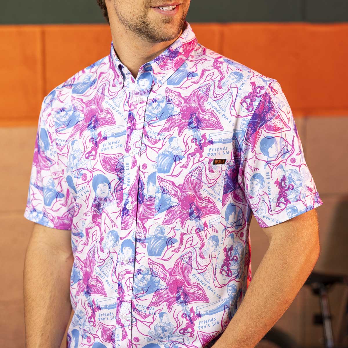 Stranger Things "Friends Don't Lie" – KUNUFLEX Short Sleeve Shirt - Image 4