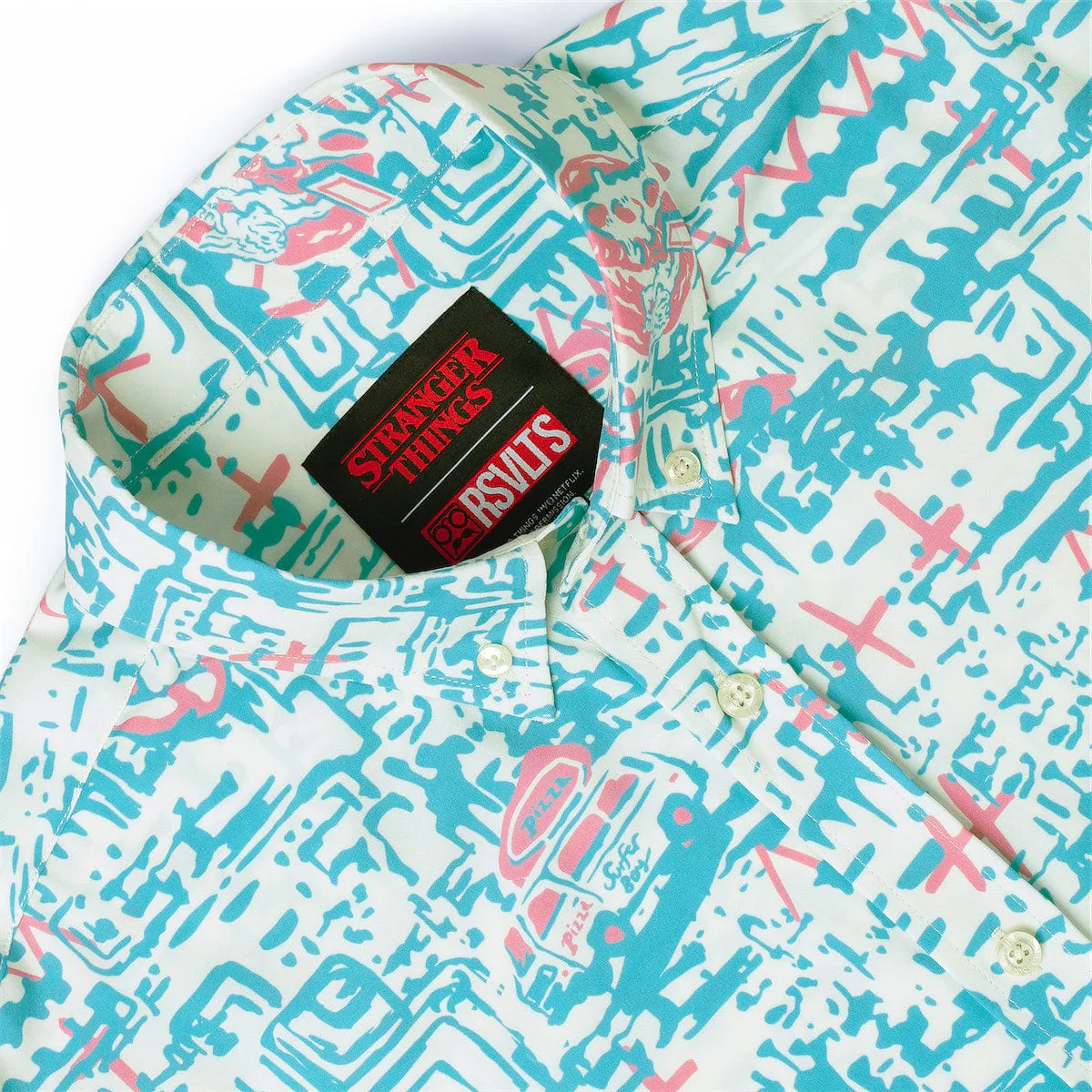 Stranger Things "Surfer Boy Pizza" – KUNUFLEX Short Sleeve Shirt - Image 7