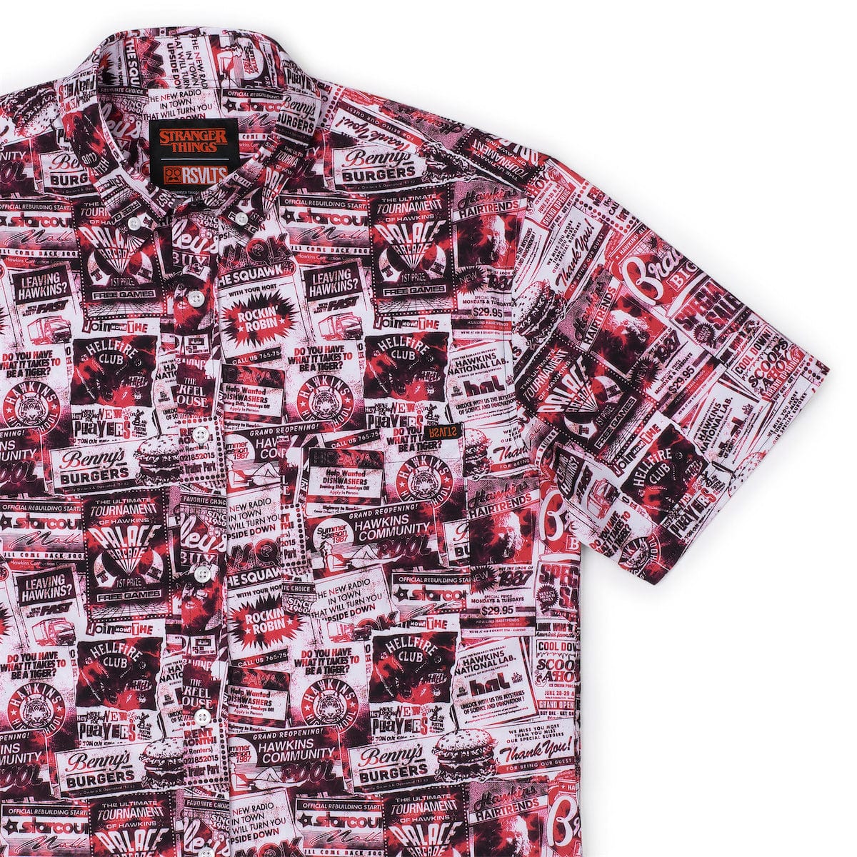Stranger Things "The Hawkins Post" – KUNUFLEX Short Sleeve Shirt