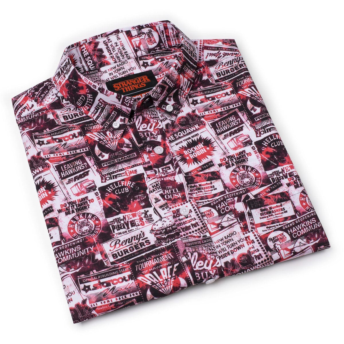 Stranger Things "The Hawkins Post" – KUNUFLEX Short Sleeve Shirt - Image 8
