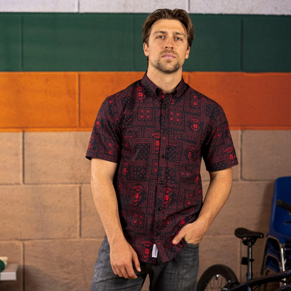 Stranger Things "Welcome to Hellfire" – KUNUFLEX Short Sleeve Shirt - Image 2