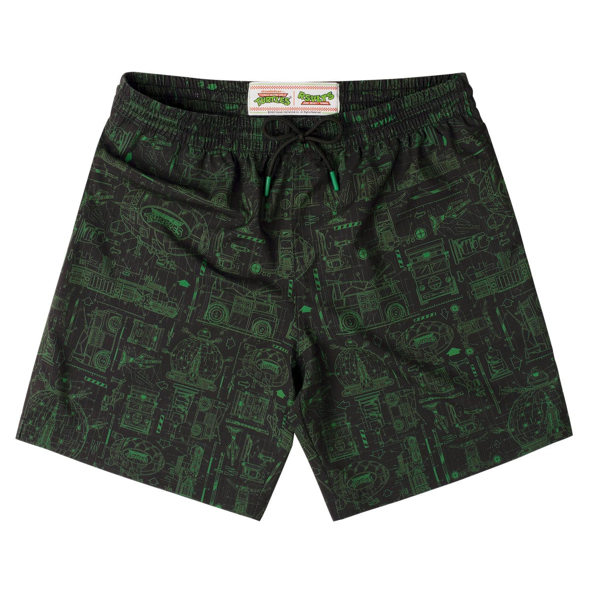 Teenage Mutant Ninja Turtles "Greenprints" – Hybrid Shorts