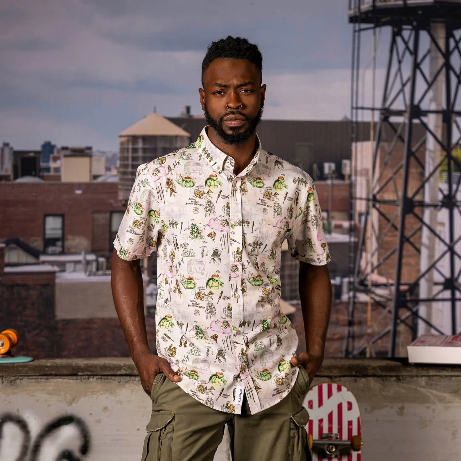 Teenage Mutant Ninja Turtles "Heroes in a Half Sketch" – KUNUFLEX Short Sleeve Shirt - Image 2