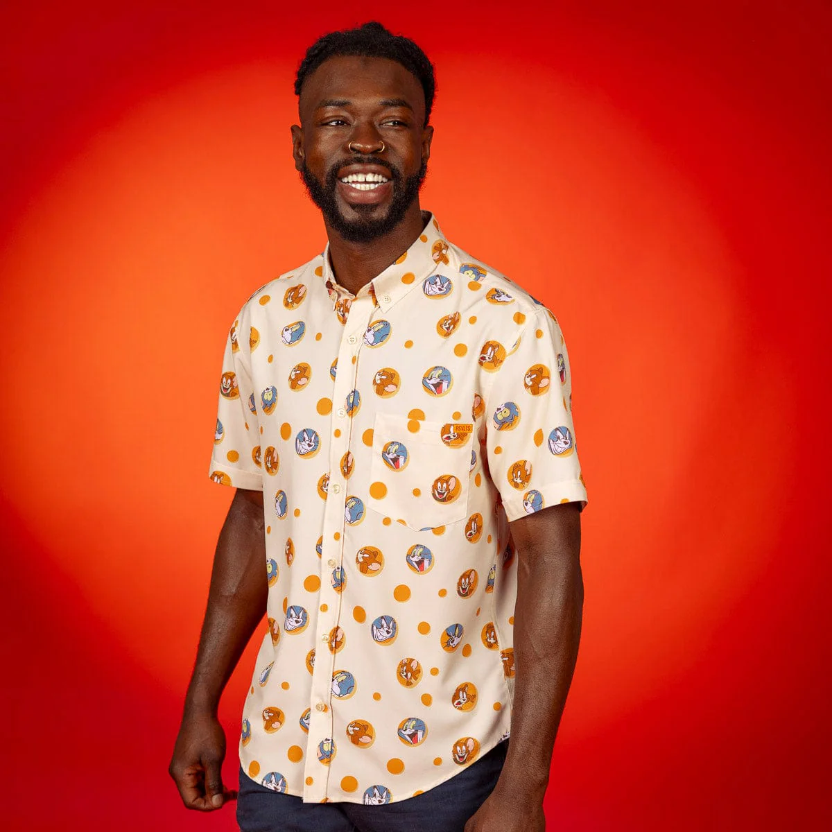 Tom and Jerry "Swiss Cheesin’" – KUNUFLEX Short Sleeve Shirt - Image 2