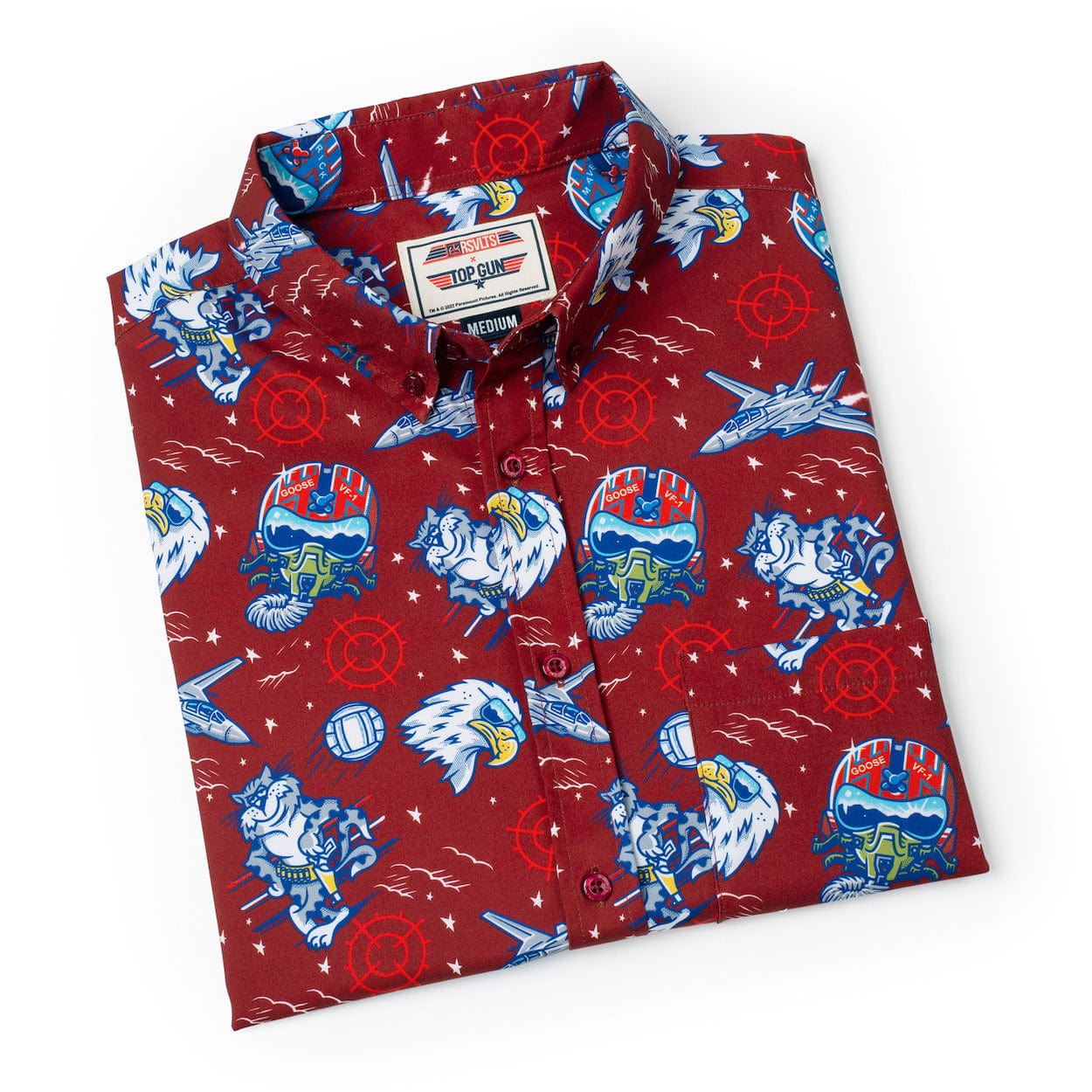 Top Gun "Wingman" (Red) – KUNUFLEX Short Sleeve Shirt - Image 8