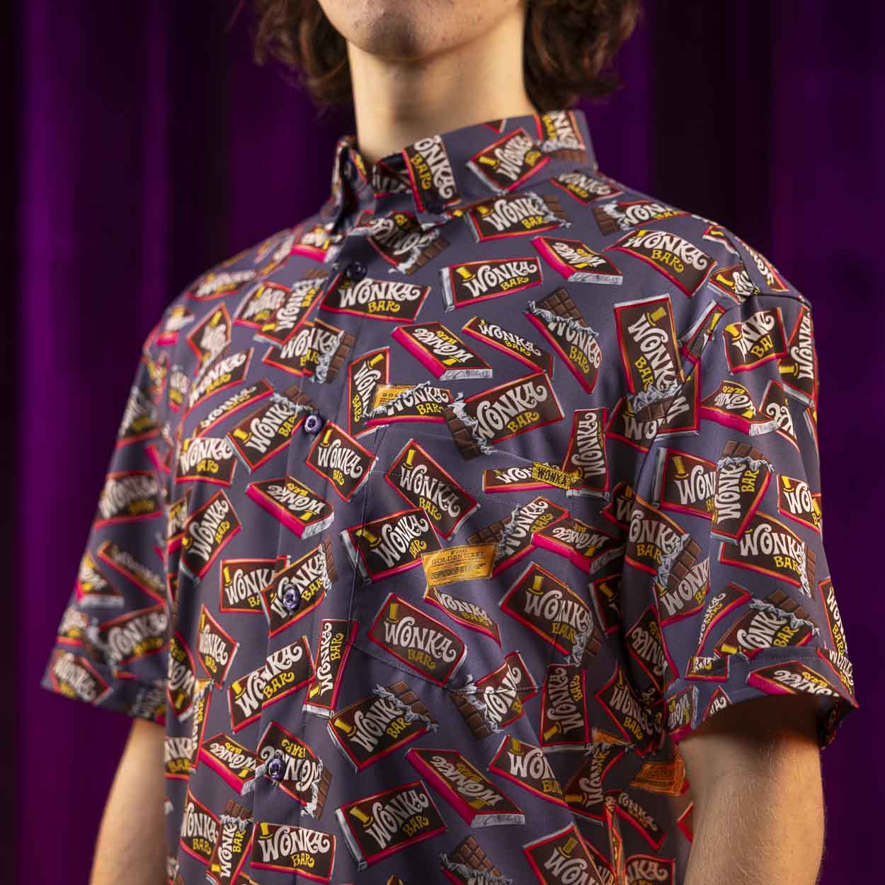Willy Wonka "You’ve Got a Golden Ticket" – KUNUFLEX Short Sleeve Shirt - Image 2