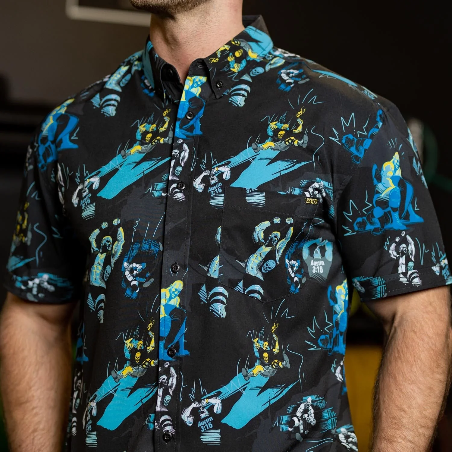 Stone Cold Steve Austin "The Bottom Line" – KUNUFLEX Short Sleeve Shirt - Image 4