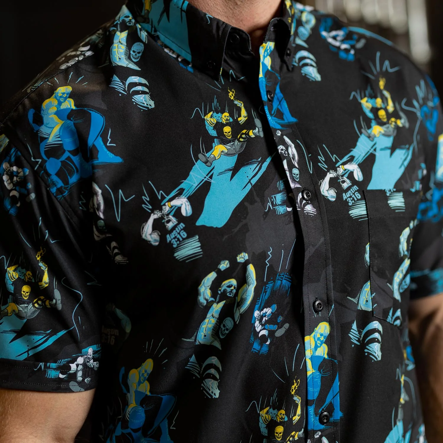 Stone Cold Steve Austin "The Bottom Line" – KUNUFLEX Short Sleeve Shirt - Image 8