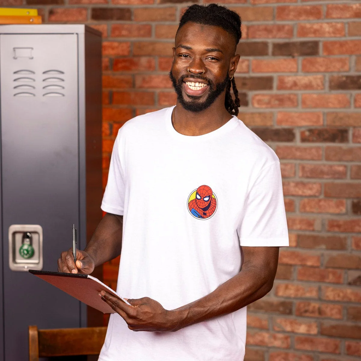 Your Friendly Neighborhood Spider-Man "All in a Day's Work" – Crewneck Tee - Image 3