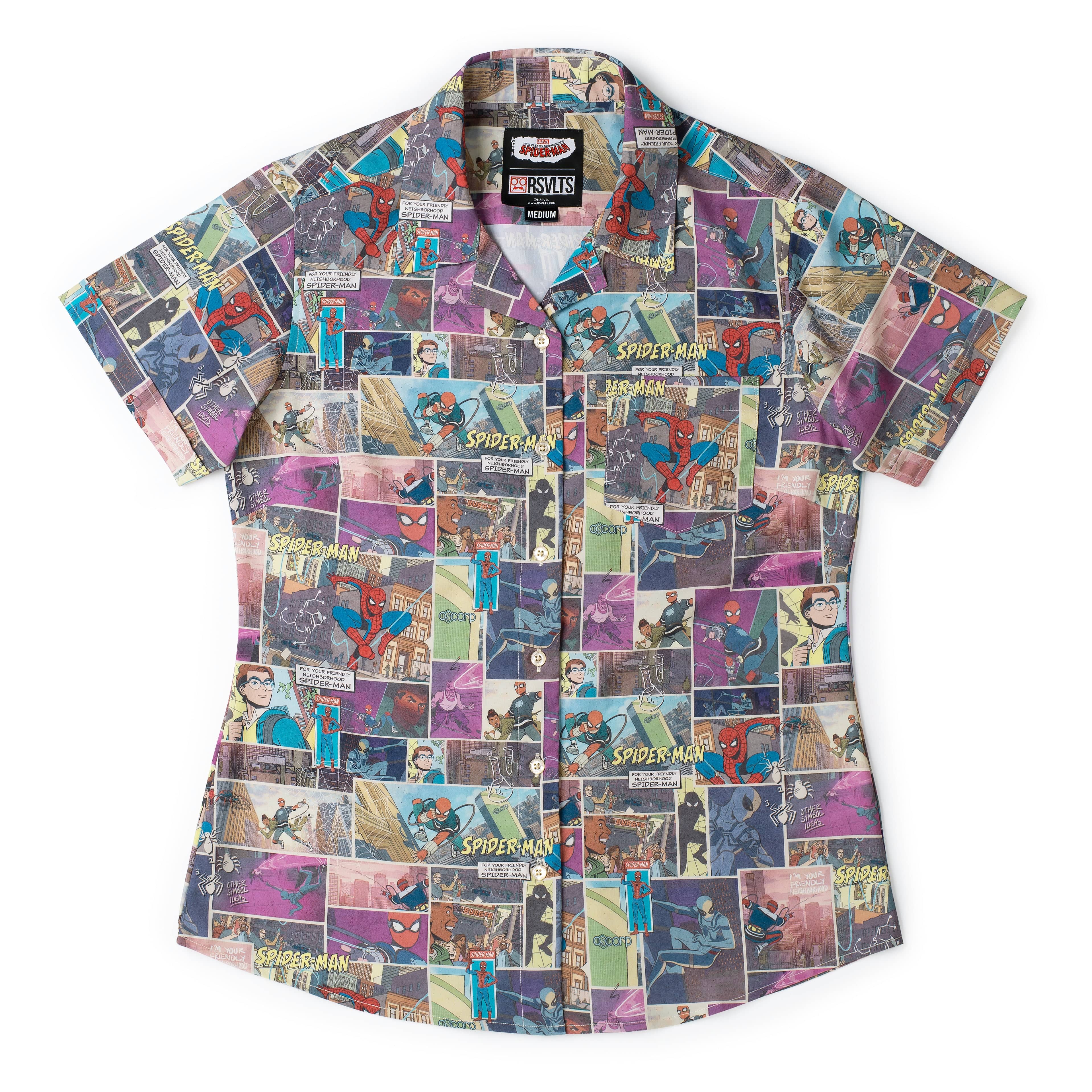 Your Friendly Neighborhood Spider-Man "In the Swing of Things" – Women's KUNUFLEX Short Sleeve Shirt - Image 2